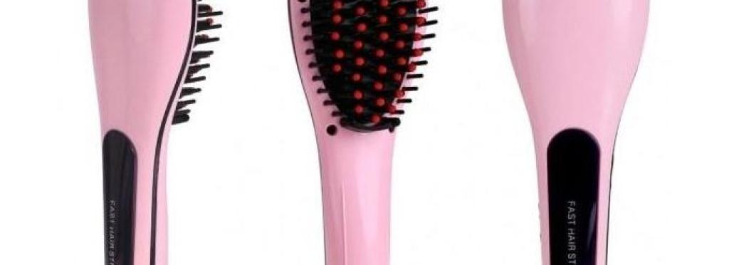 Thermal electric hair brush for straightening and styling hair