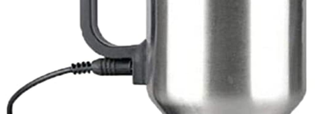 Stainless steel silver car heating cup for travel