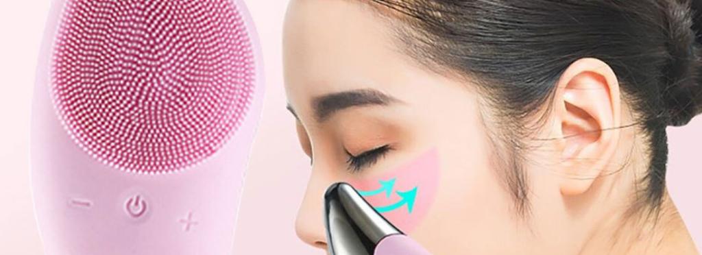 2 in 1 Silicone Ultrasonic Facial Cleanser Brush