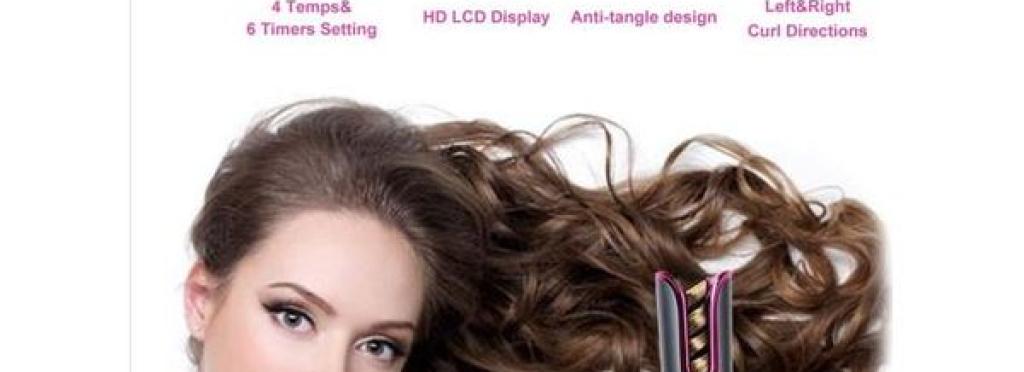 Automatic Hair Curler for Curly Hair Cordless Charging - Silver