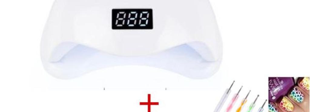 sun LED Nail Dryer UV Curing Lamps Light Auto Sensor Nail Gel Polish Dryer +Nail Dotting Pen - 5 Pcs