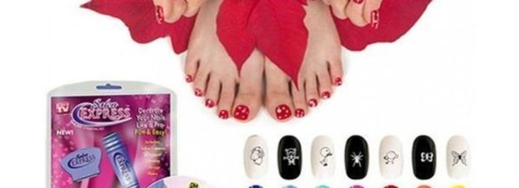 As Seen On Tv Salon Express Nail Decoration Art Stamping Kit - Purple