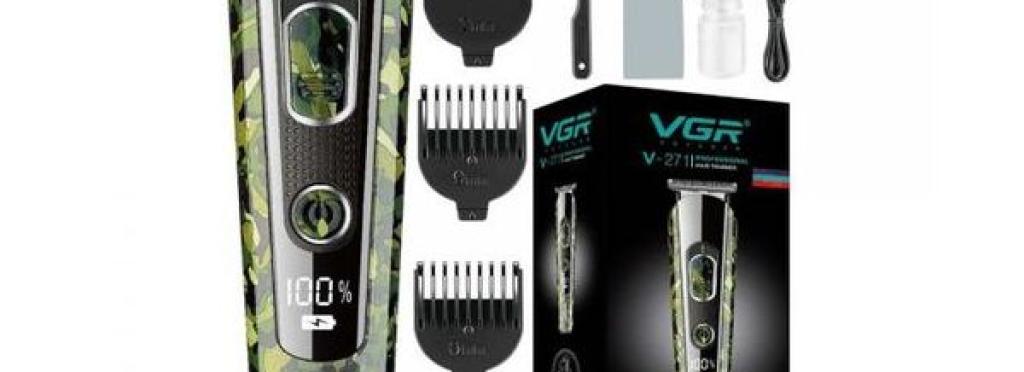 VGR V-271 Professional Hair Clipper With LED Display