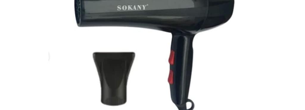 Sokany 2200 watts hair dryer - Professional hair dryer with two speeds and 2 heating with hand ring diffuser