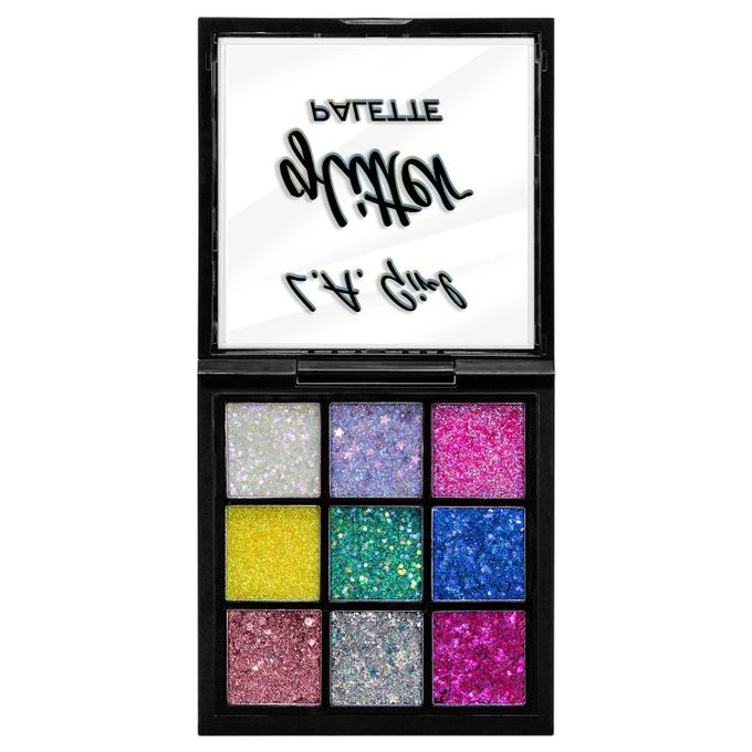 LA Girl glitter eyeshadow palette G96438 9 cheerful shades