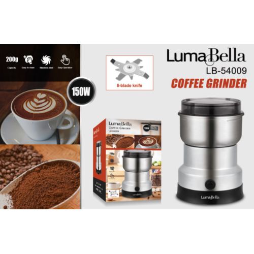 Luma Bella Coffee and Spices and Seeds Grinder LB-54009 - 150 watts power, modern design, multiple colors