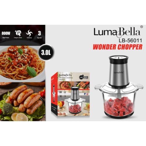 Luma Bella Vegetable and Meat Chopper LB-56011 - 3.0 Liter - 800W - Metal Frame