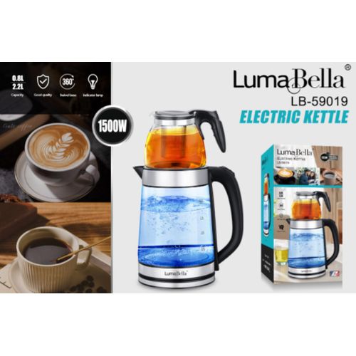 LUMA BELLA Electric Kettle - 1500W B-59019 Glass