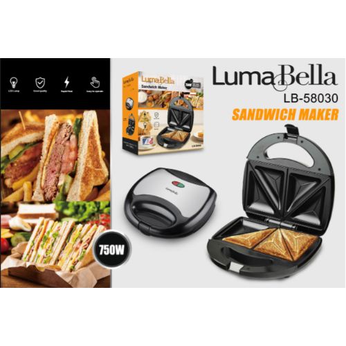 Luma Bella sandwich maker (750 watts) - model 58030 - elegant design and quick heating
