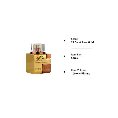 Lattafa 24 Karat Pure Gold Eau de Parfum by Lattafa - For Unisex — image 5