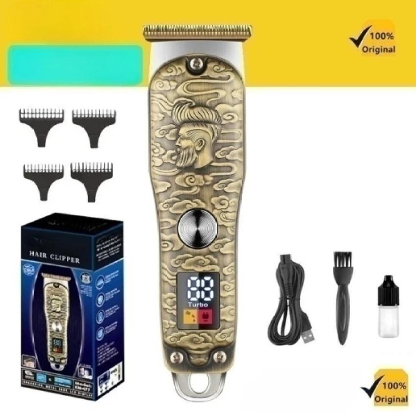 Professional Electric Hair Clipper for Men KM-077 Rechargeable - Water Resistant - Elegant Metal Design — image 2