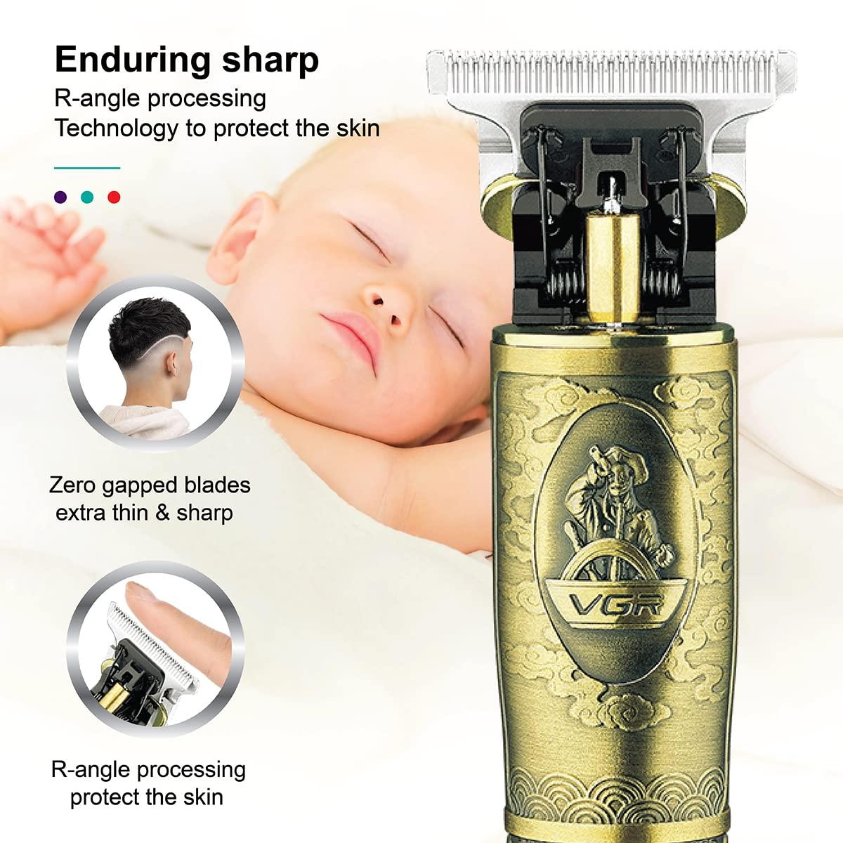 Professional hair clipper with drawing and defining blades for men from VGR V-081 — image 3