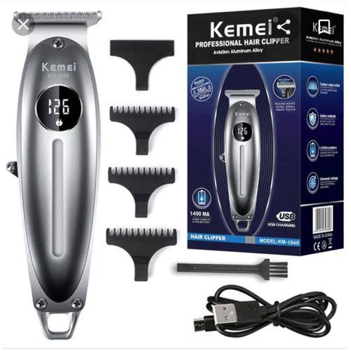 Km-1948 professional electric hair clipper for men - rechargeable, multi-comb, stainless steel blades — image 2