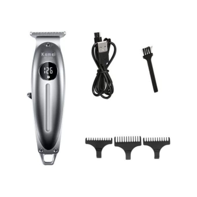 Km-1948 professional electric hair clipper for men - rechargeable, multi-comb, stainless steel blades — image 3