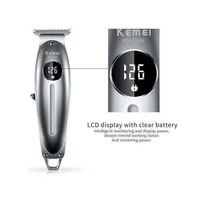 Km-1948 professional electric hair clipper for men - rechargeable, multi-comb, stainless steel blades — image 4