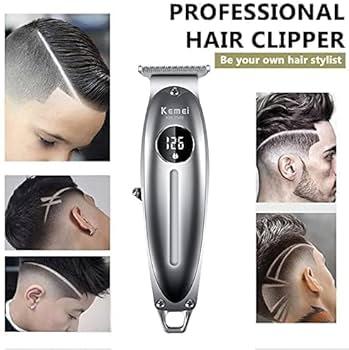 Km-1948 professional electric hair clipper for men - rechargeable, multi-comb, stainless steel blades