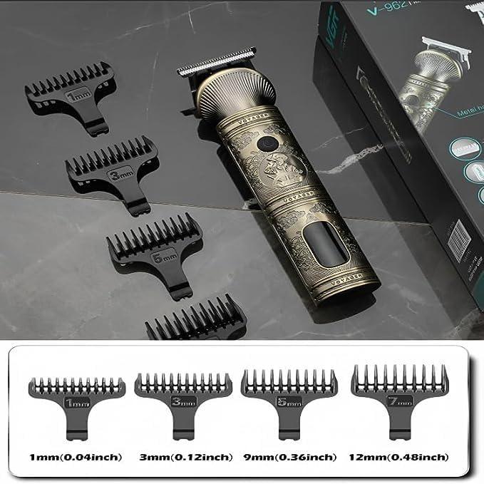 V-962 Professional electric hair clipper for men - Rechargeable, golden, VGR brand — image 5