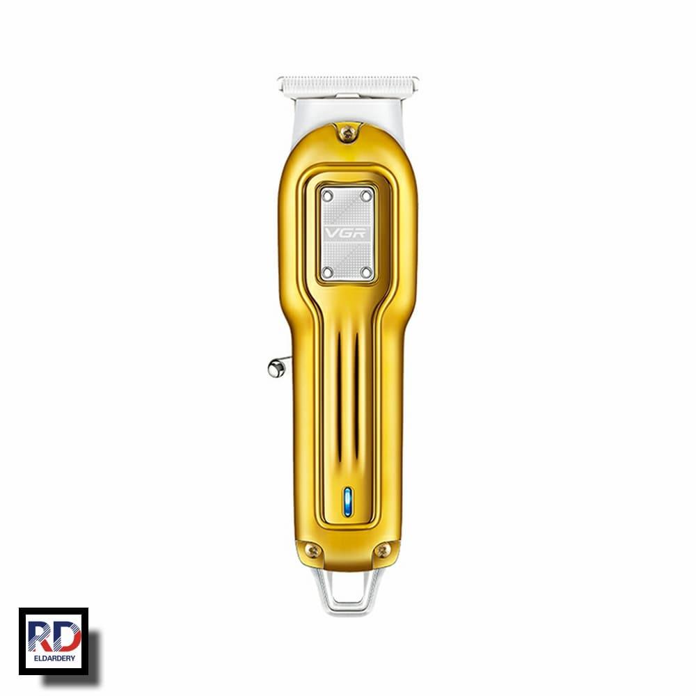 V-919 - Professional electric hair clipper for men, cordless, rechargeable, golden, with 3 guide combs — image 5