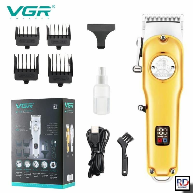 V-181 - Professional electric hair clipper for men, rechargeable from VGR - Golden — image 3