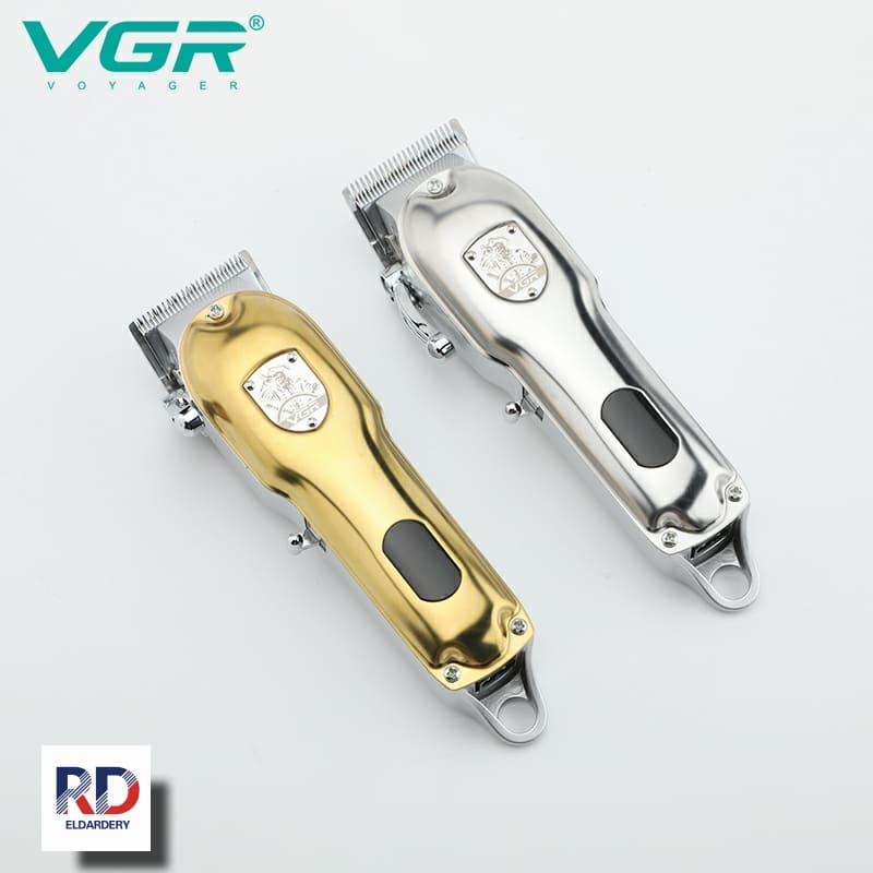 V-652 - Professional electric hair clipper for men from VGR, rechargeable, golden color, with ceramic blades