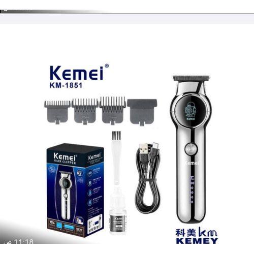 KM-1851 Professional electric hair clipper for men - Rechargeable - Multi-speed - Stainless steel blades — image 5