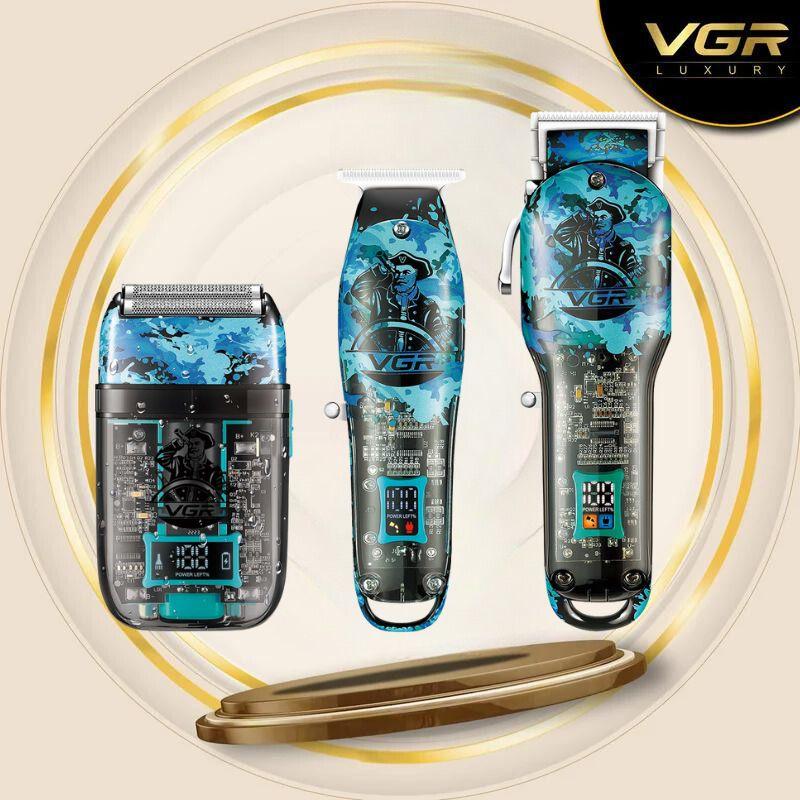 V-645 - Professional electric hair clipper for men, rechargeable - stainless steel blades - lithium-ion battery - LED display