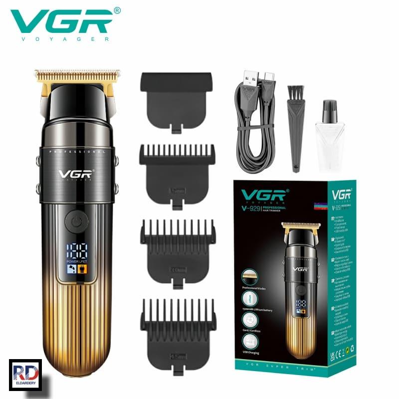 V-929 - Professional electric hair clipper for men, with digital display, 3 combs, 1500mAh, operates up to 200 minutes — image 2