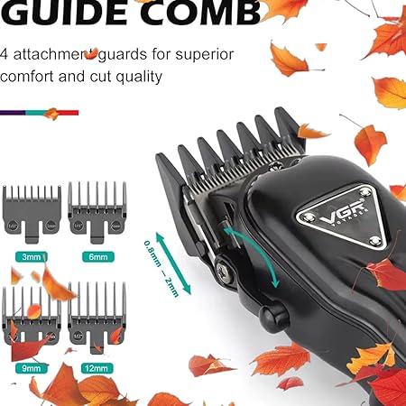 V-051 Professional Electric Hair Clipper for Men - Rechargeable with Ceramic Blades, 2500 mAh Lithium Ion Battery — image 5