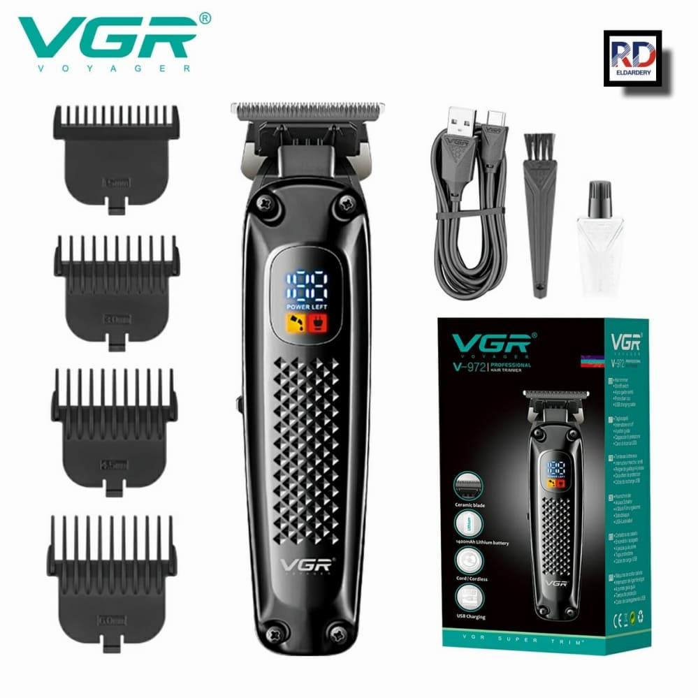 V-972 - Professional Electric Hair Clipper for Men, Rechargeable, LED Display, Ceramic Metal Blade — image 2