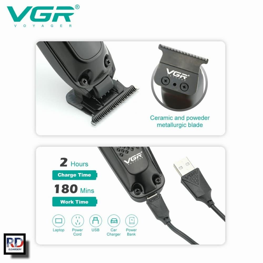 V-972 - Professional Electric Hair Clipper for Men, Rechargeable, LED Display, Ceramic Metal Blade — image 5