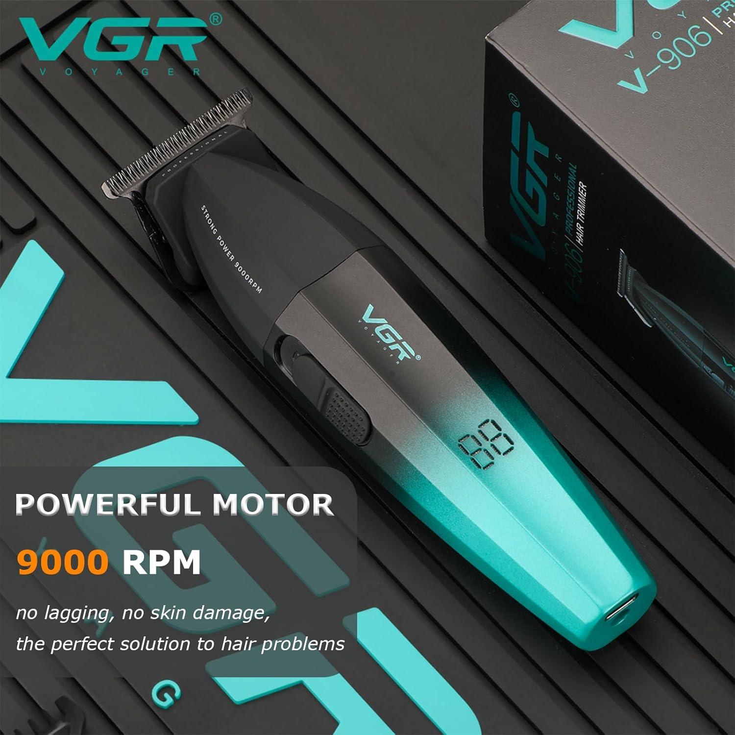 V-906 Professional Electric Hair Clipper for Men by VGR - DLC Blades, Fast USB-C Charging, 2000 mAh Lithium Ion Battery — image 2