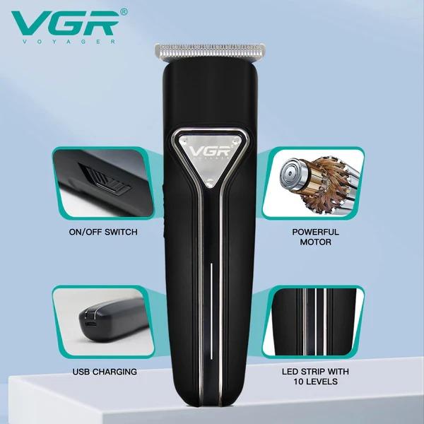 V-008 Professional Electric Hair Clipper for Men by VGR - Rechargeable via USB — image 3