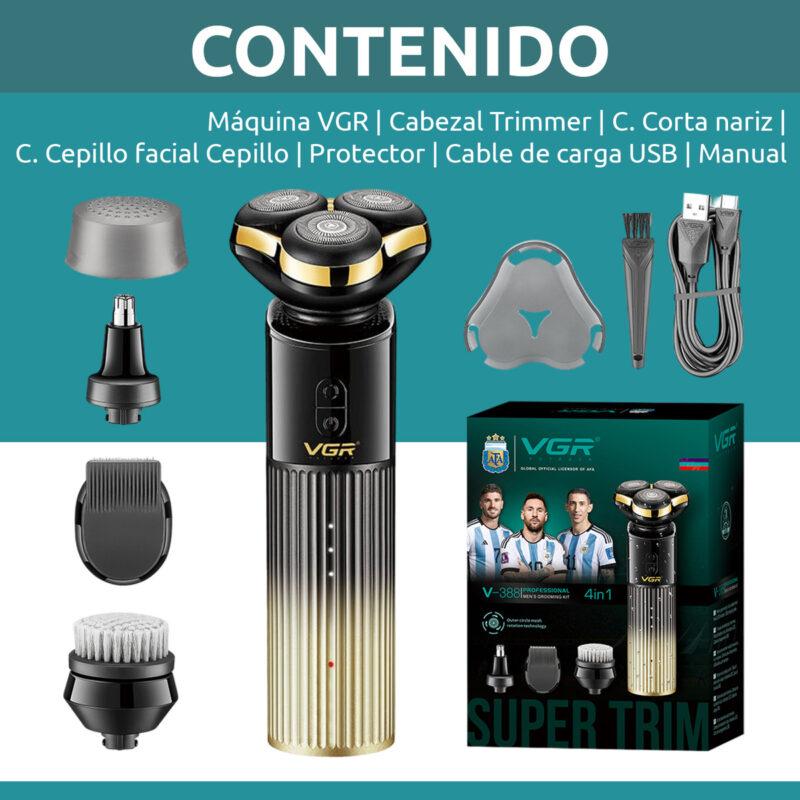 V-388 - Electric Hair Clipper for Men by VGR - Rechargeable, IPX7 Waterproof, 1800 mAh Battery — image 2