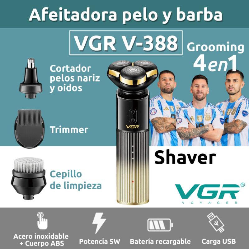 VGR V-388 - ماكينة حلاقة وتنعيم للرجال قابلة للشحن - احترافية ودقيقة للاستخدام اليومي