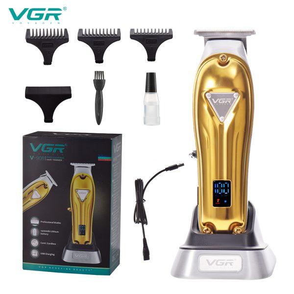 V-908 - Professional Electric Hair Clipper for Men Rechargeable by VGR - LED Display - Wet and Dry Cutting — image 3