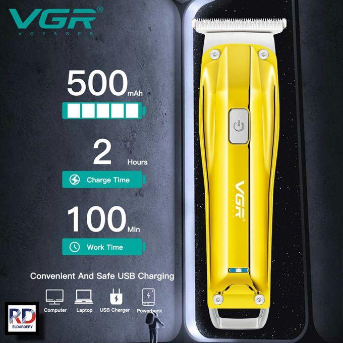 V-955 - Professional Electric Hair Clipper for Men by VGR, Stainless Steel Blades, Rechargeable, 3 Combs, Gold — image 5