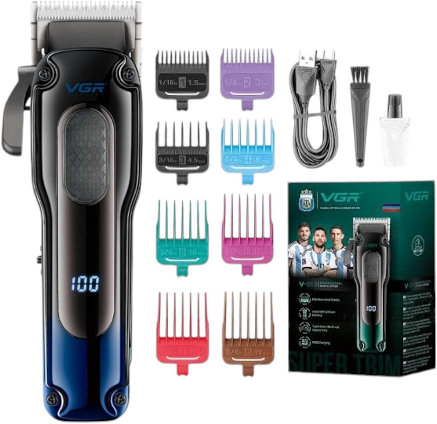 VGR V-013 Professional Electric Hair Clipper for Men - Rechargeable, with Stainless Steel Blades, 12 Length Settings, LED Display — image 2