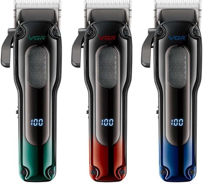 VGR V-013 Professional Electric Hair Clipper for Men - Rechargeable, with Stainless Steel Blades, 12 Length Settings, LED Display — image 3