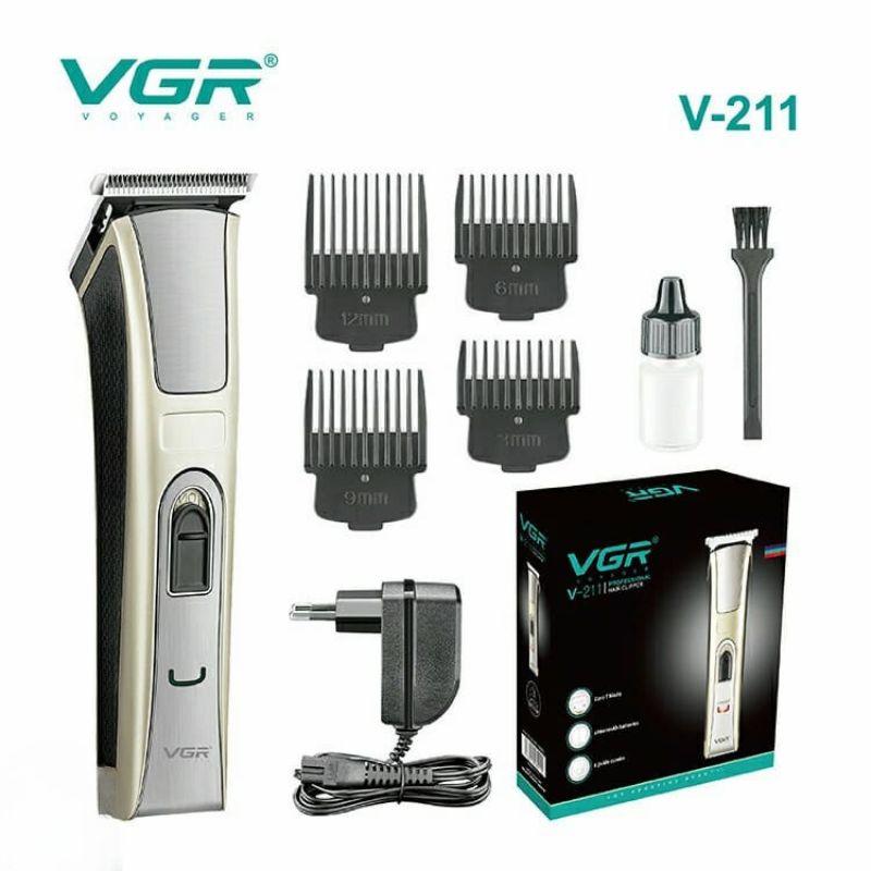 V-211 - Professional Electric Hair Clipper for Men by VGR, Rechargeable, with 4 Combs — image 3