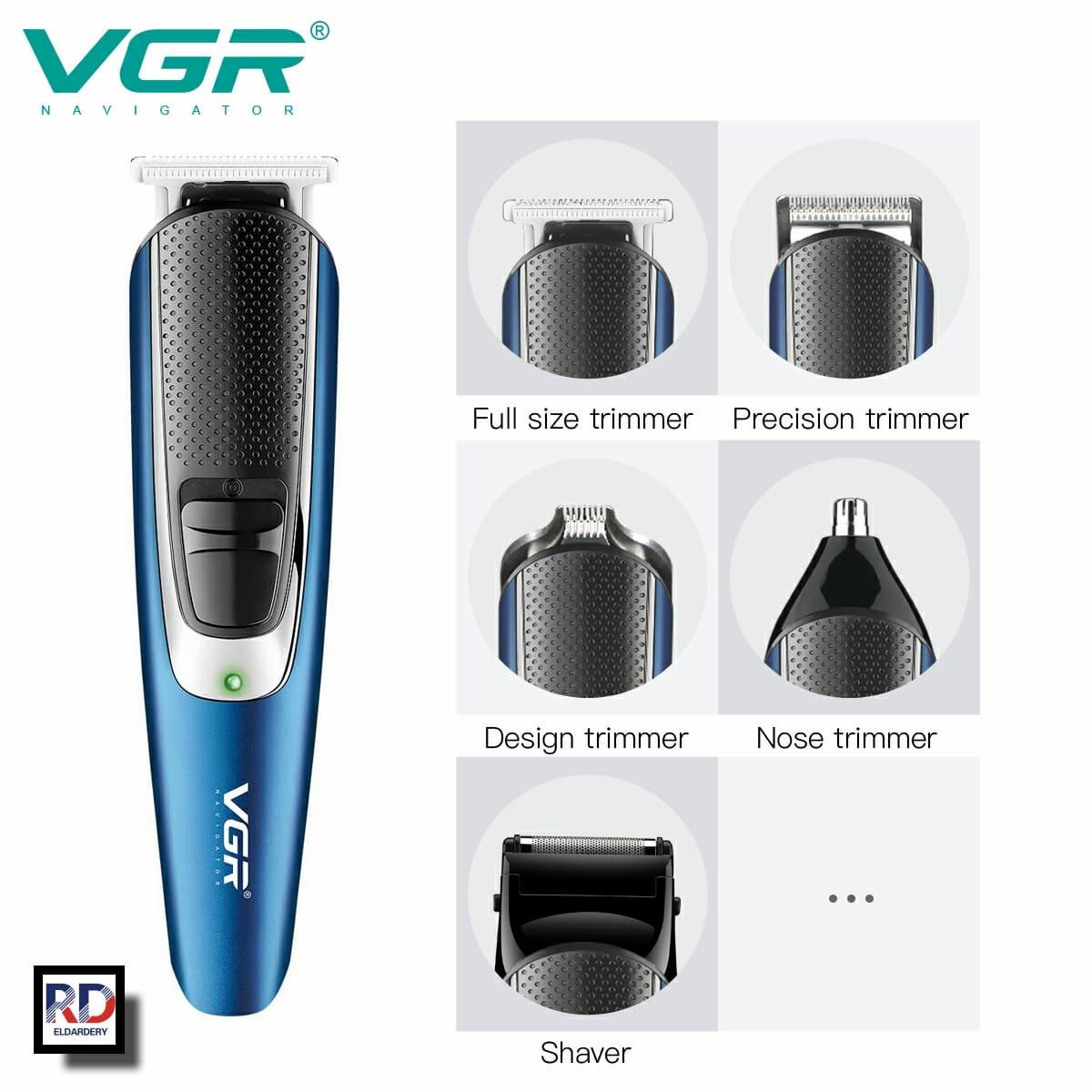 V-172 - Professional Electric Hair Clipper for Men Rechargeable by VGR - Multi-Purpose with 5 Heads — image 4