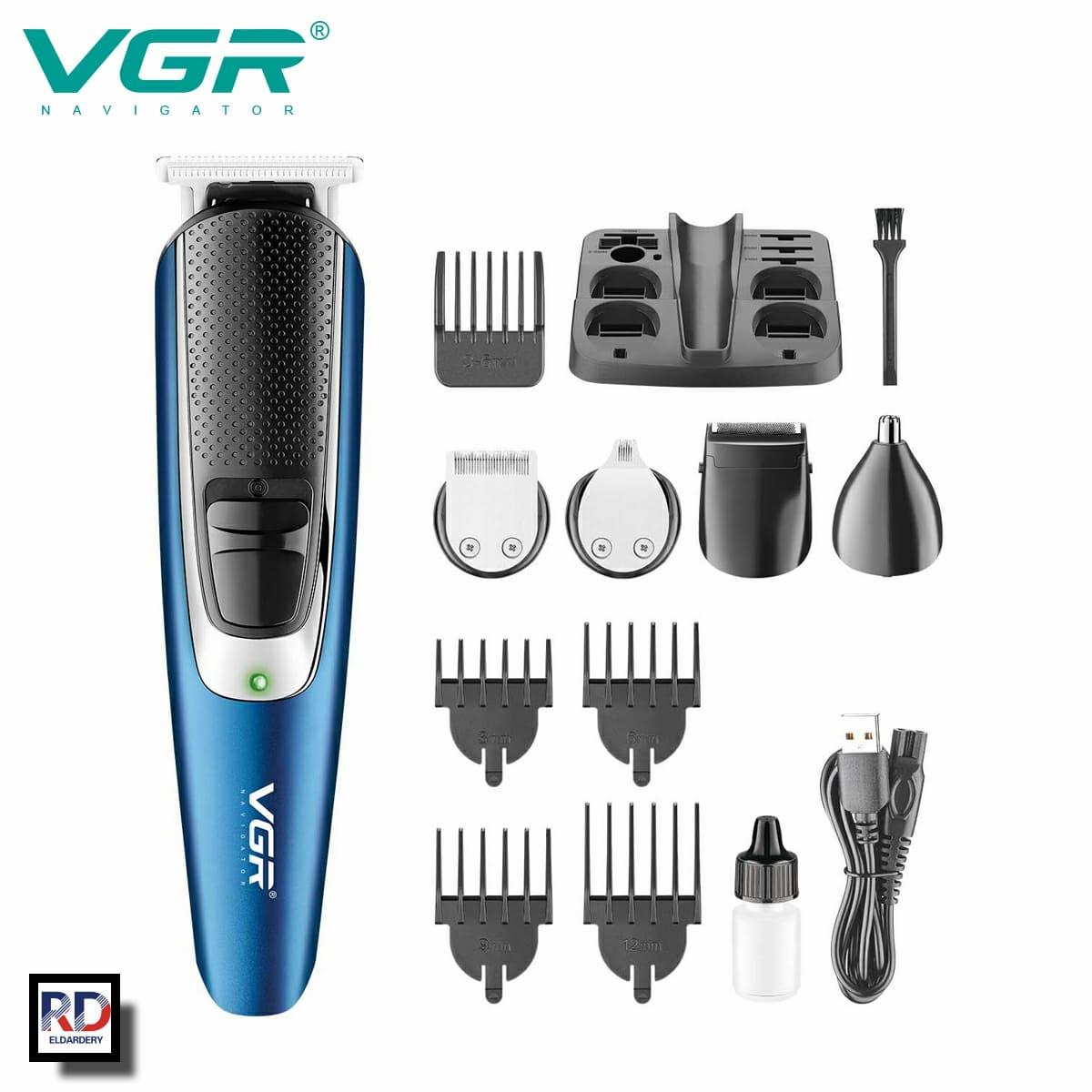 V-172 - Professional Electric Hair Clipper for Men Rechargeable by VGR - Multi-Purpose with 5 Heads — image 5