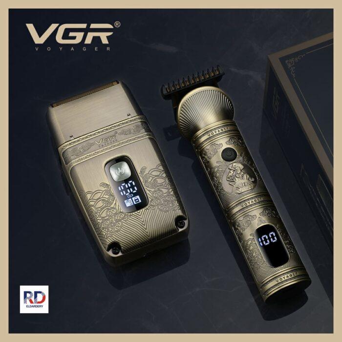 V-649 - Professional Electric Hair Clipper for Men by VGR - Rechargeable, Gold Color, V-649 Model — image 3