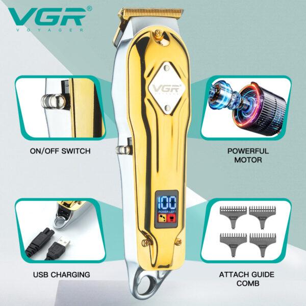 V-261 - Professional Electric Hair Clipper for Men Rechargeable - USB Power Source - 1200 mAh Battery — image 2