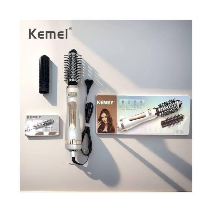 Kemei KM-8024 Rotary Hair Dryer Brush - 2 in 1 for Styling and Drying Hair Quickly and Easily
