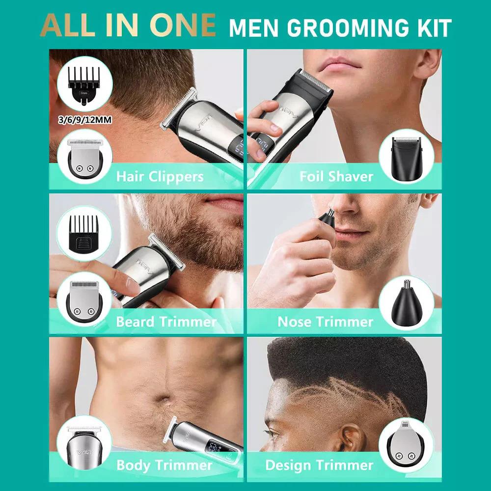 VGR V-111 5 in 1 Electric Hair Clipper for Men - Stainless Steel Blades, Fast USB Charging, Multiple Combs — image 3
