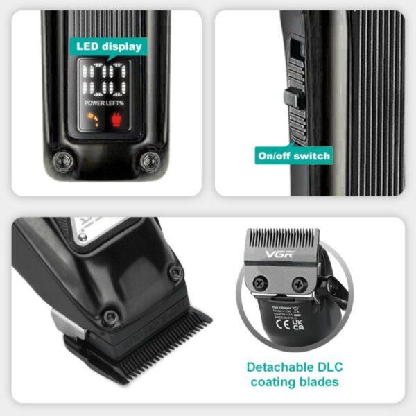 V-137 - Professional Electric Hair Clipper for Men by VGR, Rechargeable, Multi-Settings — image 4