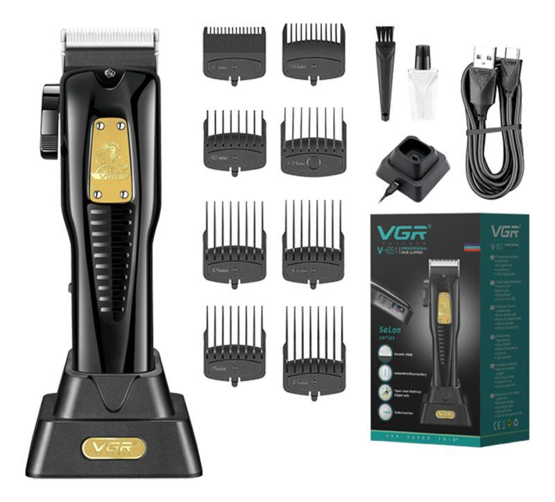 V-651 - Professional Electric Hair Clipper for Men - Rechargeable - Stainless Steel Blades - Multi-Speed — image 4