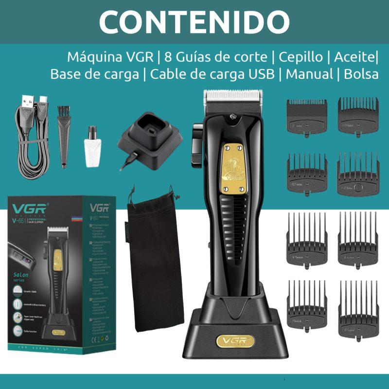 V-651 - Professional Electric Hair Clipper for Men - Rechargeable - Stainless Steel Blades - Multi-Speed — image 5