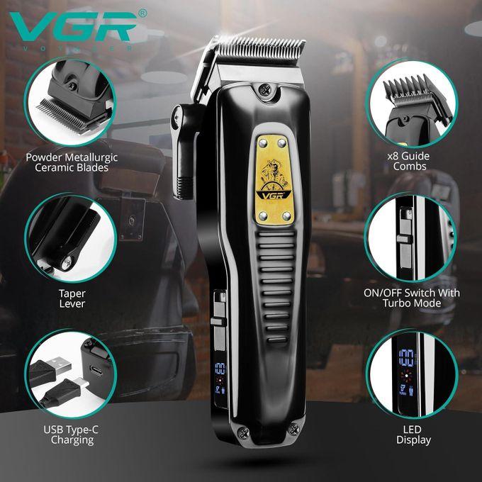 V-651 - Professional Electric Hair Clipper for Men - Rechargeable - Stainless Steel Blades - Multi-Speed