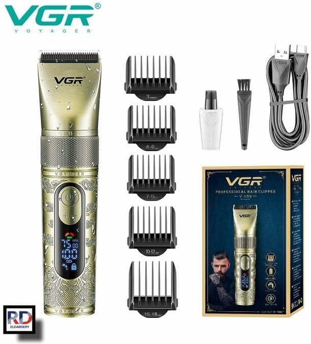 V-659 - Professional Electric Hair Clipper for Men - Rechargeable - LED Screen - Water Resistant — image 2